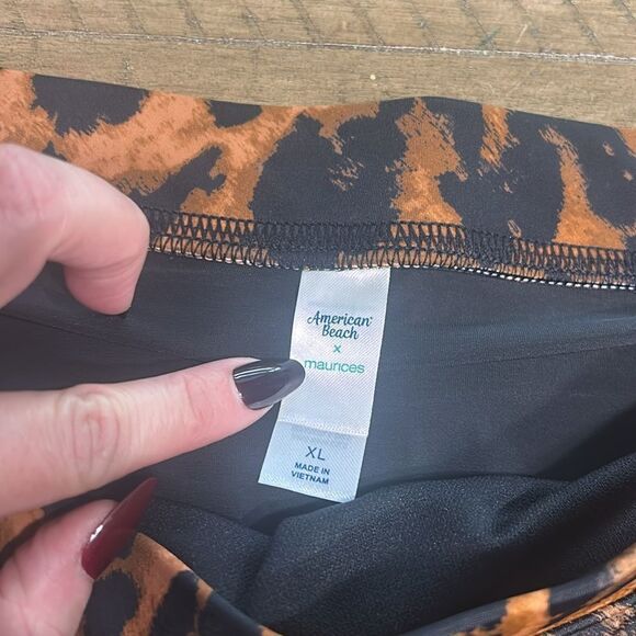 Maurices Leopard Print Swim Skort - Picture 4 of 12
